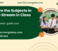 What are the Subjects in Science Stream in Class 11?