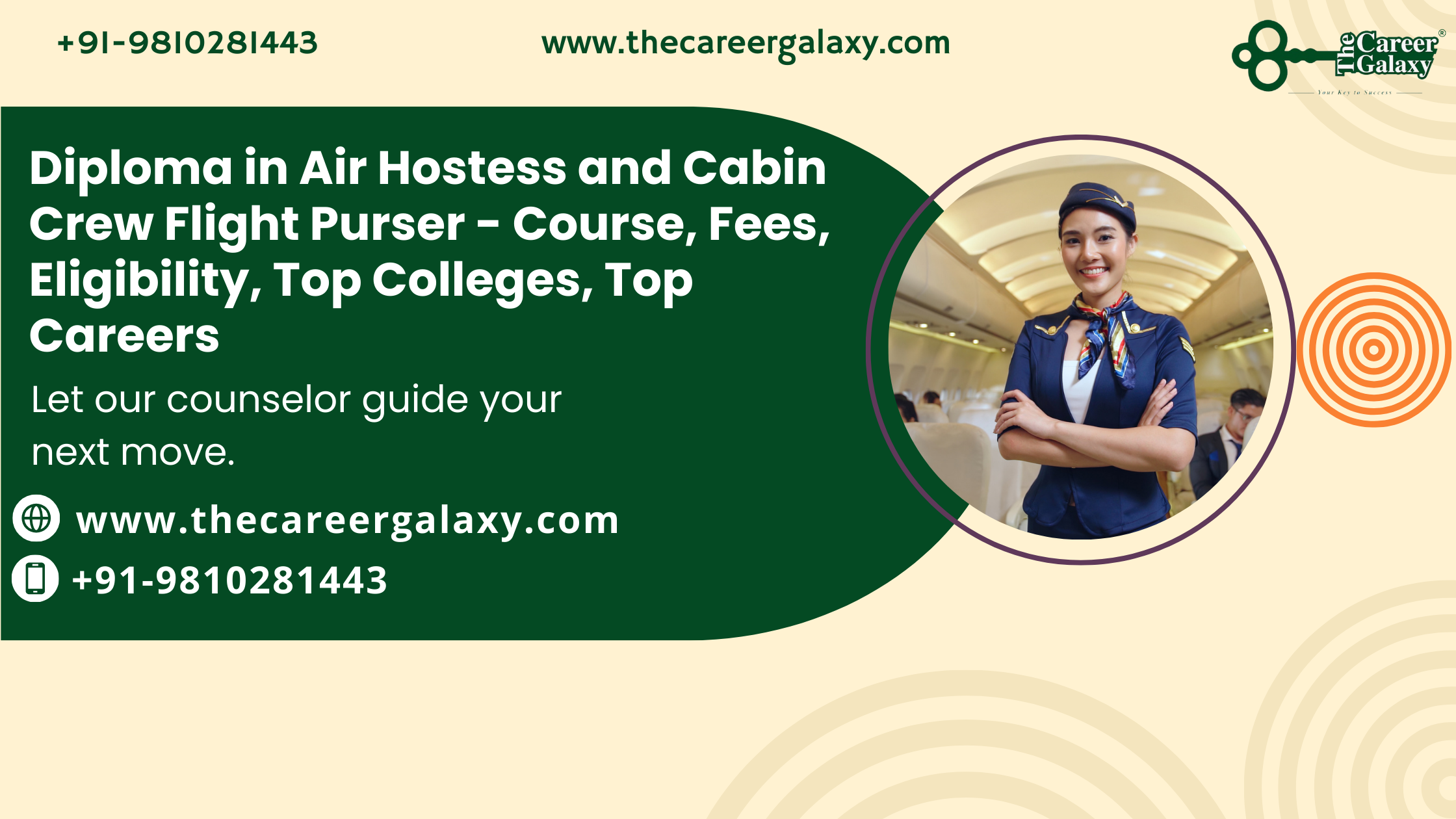 Diploma in Air Hostess and Cabin Crew Flight Purser – Course, Fees, Eligibility, Top Colleges, Top Careers