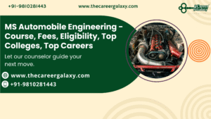 MS Automobile Engineering - Course, Fees, Eligibility, Top Colleges, Top Careers